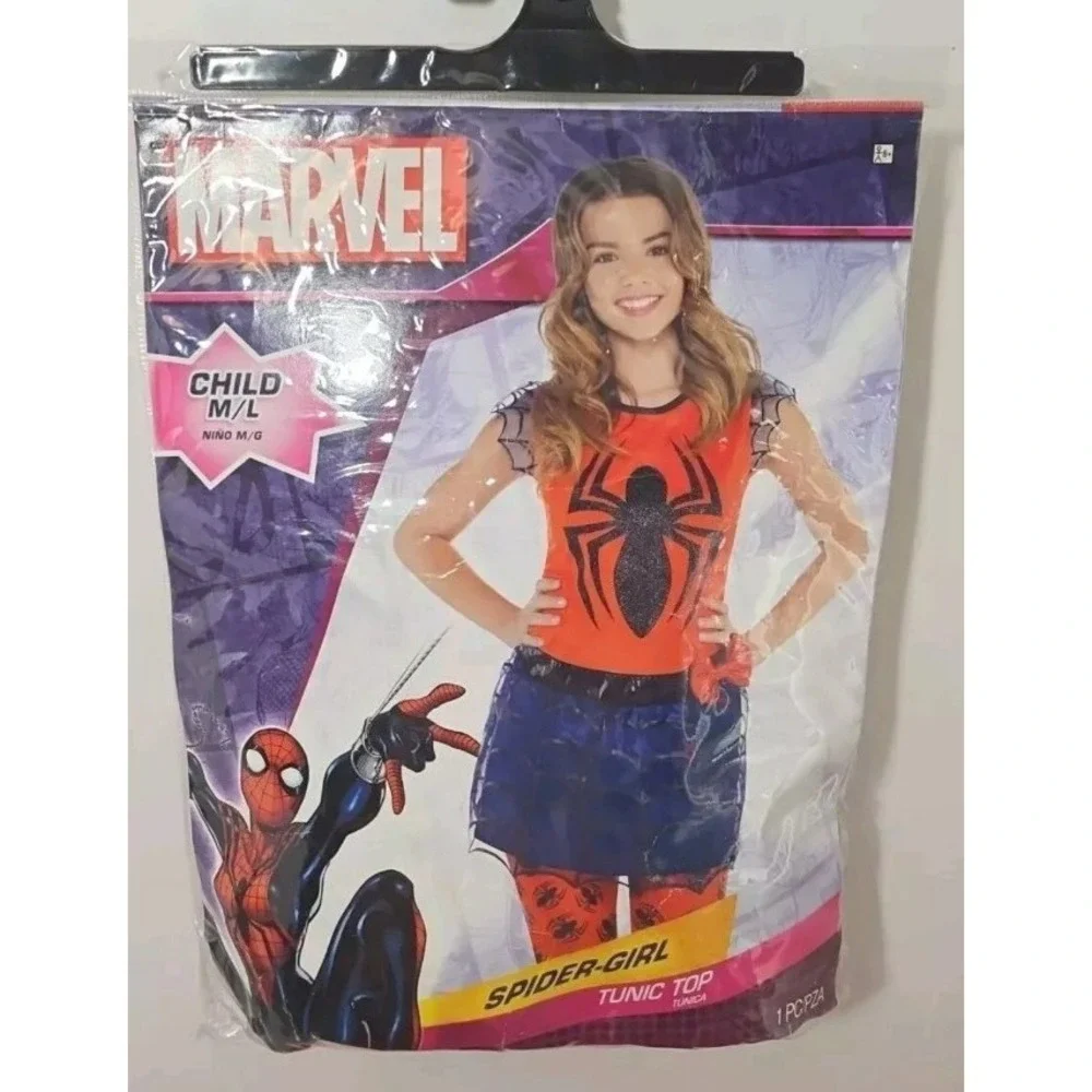 New Marvel‎ Spider Girl Tunic Dress Avengers Man Halloween Costume Child M/L